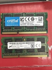 16GB 2x8GB DDR3 Laptop RAM 1600MHz PC3L-12800S SODIMM Crucial Micron