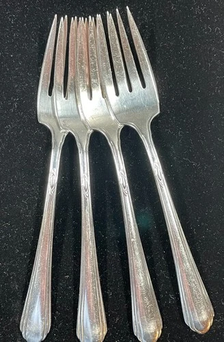 Set of Four Lady Diana by Towle Sterling Silver Salad Forks 6 3/8"