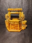 VINTAGE - McCoy Pottery Oh Wishing Well Grant A Wish To Me Well Planter w/ Chain
