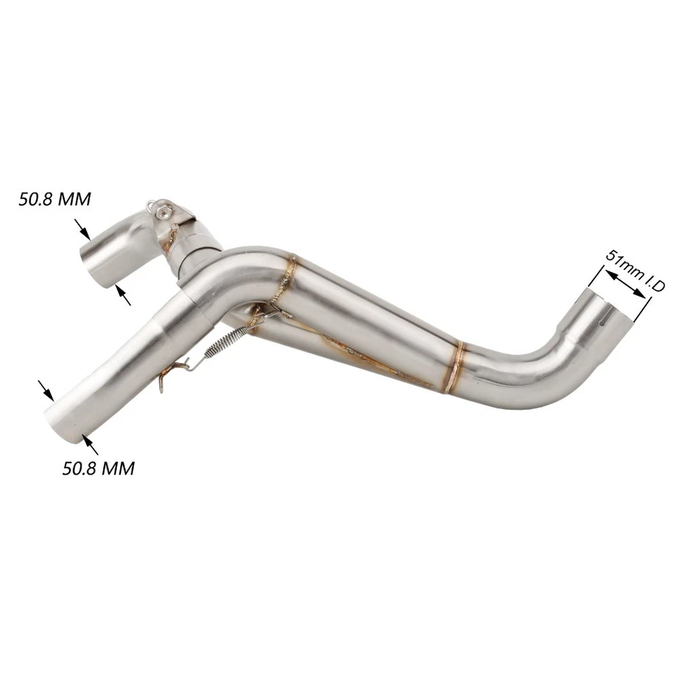 For Triumph Speed Triple 1050 2011-2015 Exhaust Pipe With Mid Tail Link Pipe Foto 2 de 4