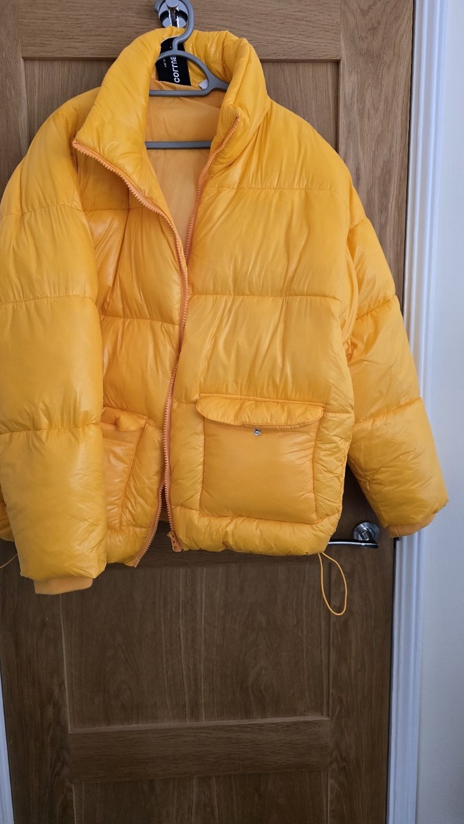 Collusion Unisex Yellow Oversized Puffer Coat Sizes M size UK