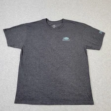 American Fishing Tackle Co AFTCO Shirt Mens Large Performance Blend Gray Graphic