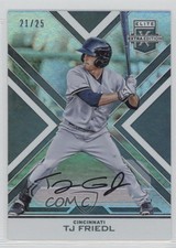 2016 Panini Elite Extra Edition Charcoal Auto 21/25 TJ Friedl #78 Auto 0g4