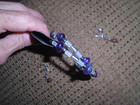 NERDY BY NATURE PRETTY PURPLE/LAVENDER/CLEAR GLASS BEAD WRAP BRACELET/EARRINGS — photo 9