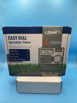 ORBIT 57594 4-ZONE INDOOR EASY DIAL LAWN SPRINKLER TIMER