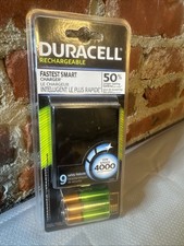 DURACELL ION Speed 4000 Hi-Performance Charger 2 AA 2 AAA NiMH Batteries Green
