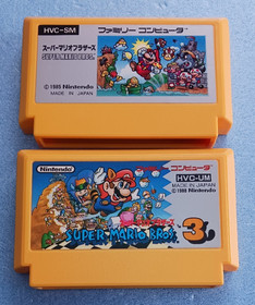 Famicom Super Mario Bros 1 & 3 CIB Japan Complete Tested Nintendo FC Lot
