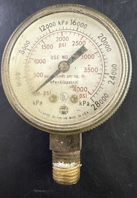 #ad Vintage USG OXYGEN Pressure gauge Steampunk Altered Robot Art Gs1.22 $20.00