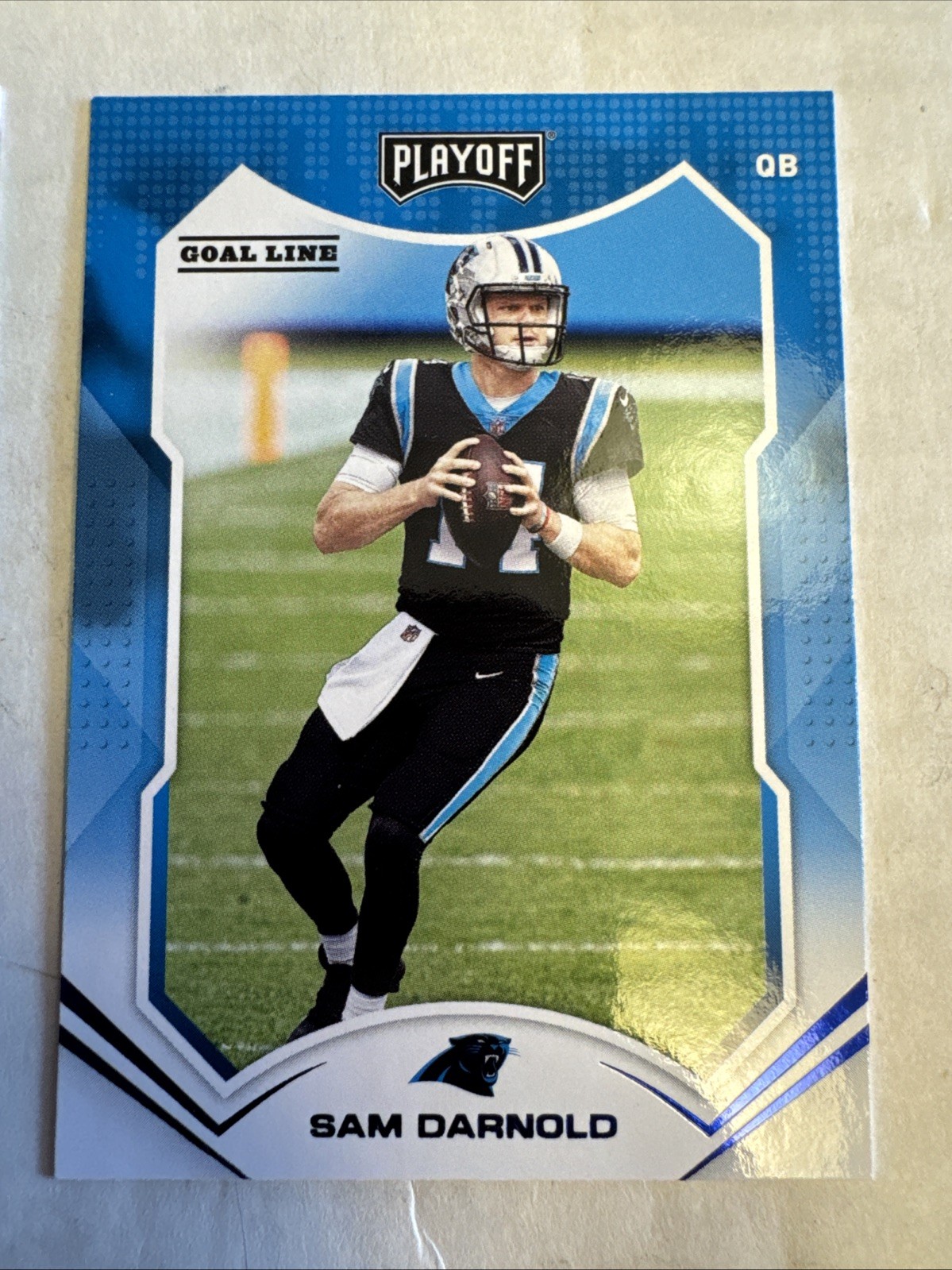 2021 Panini Playoff Sam Darnold #157 Goal Line Parallel Carolina Panthers