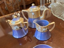 Vintage Japan Lusterware Cherry Blossom Iridescent Tea Set