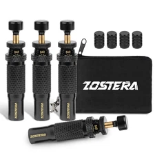 Adjustable Auto-Stop Tire Deflator Valve Kit (10-30 PSI) 4 PCS Screw-On Tyre