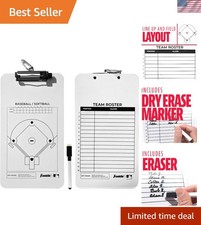 MLB Baseball  Softball Clipboard - Coaches Dry Erase Whiteboard  Marker - C...
