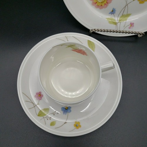 Mikasa Just Flowers Bone China Cup, Saucer & Side Plate – Japan 1974, Floral - Picture 2 of 12