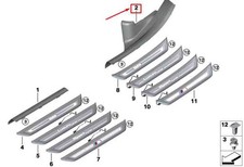 BMW 6er Gran Turismo G32 Einstiegsleiste hinten links 51477474497 NEU ORIGINAL