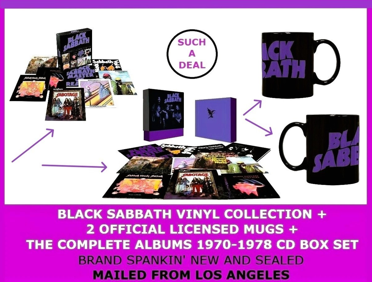 BLACK SABBATH THE VINYL COLLECTION + 8 CD BOX SET + 2 MUGS