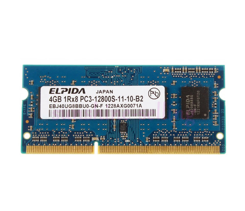 40GB(10x4GB) Elpida 4GB 1Rx8 PC3 12800S Memory RAM SODIMM 1600Mhz Laptop Intel. - Image 2 of 4