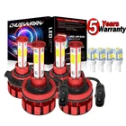 Para For Toyota Camry 2007-2017 4PC LED Faros delanteros High/LowKit bombillas