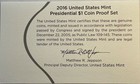 2016 Presidential Dollar 4-coin Proof Set (with Original Box and COA) — photo 8
