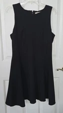 Anthropologie Elodie Fit And Flair Dress Black Size L Sleeveless