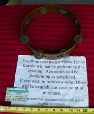 VINTAGE AEROSMITH STEVEN TYLER TAMBORINEPRESENTATION 2006 TAMPA GREAT CONDITION