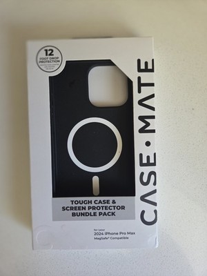 2024 Iphone 16 Pro Max Case Mate black Phone Case with screen protector 