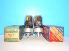 7F7 loctal vacuum tubes 2 valves radio audio vintage transoceanic tested VT-189