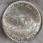 1984 Sunshine Mining Eagle - 1 Oz .999 Silver Absolutely Stunning W~Capsule #24