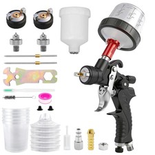 Mini Hvlp Spray Gun 0.81.0 Fluid Tip Paint Gun For Topcoat Touch-up Painting