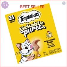 Temptations Creamy Puree Squeezable Lickable Cat Treats, Wet Cat Treats with Chi