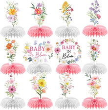 Baby in Bloom Baby Shower Decorations - 12PCS Wildflower Party Decorations Flow