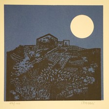 MANLIO BACOSI PERUGIA, LUNA PIENA, PAESAGGIO UMBRO