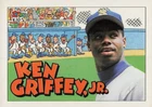 1992 Topps Kids Baseball Card #122 Ken Griffey Jr. Outfielder Seattle Mariners