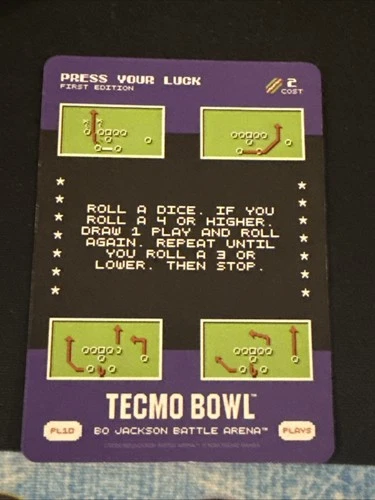 2026 Bo Jackson Battle Arena TECMO BOWL BOBA PL-10 PL10 Press Your Luck SSP