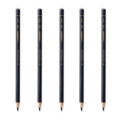 STABILO All Watercolour Effect Pencil - Black (5) 1 Count (Pack of 5), 