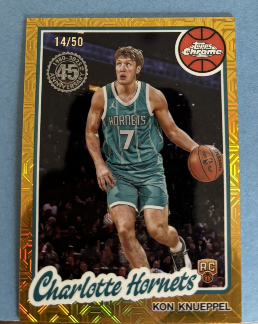2025 Topps Basketball Kon Knueppel Gold Mojo Chrome /50 #TC-KK