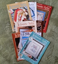 Lot of 8 Leisure Arts The Magazine-Craft Projects Vintage 1990 & 91