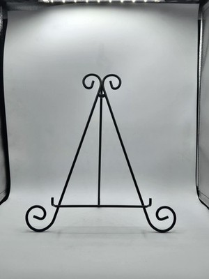 Black Metal Display Easel Tripod Design Scrollwork