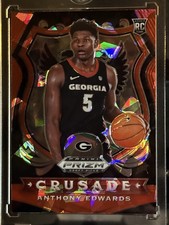 2020 PANINI PRIZM DRAFT PICKS #81 ANTHONY EDWARDS (RC/SP) CRUSADE RED ICE PRIZM