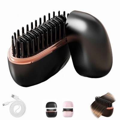 MiniGlätteisen Kabellos,Mini Hair Straightener Brush,Wiederaufladbare Tragbar...