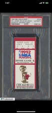 1992 NBA FINALS GAME 1 MICHAEL JORDAN SHRUG GAME TICKET🎟️ BULLS RED VARIANT PSA