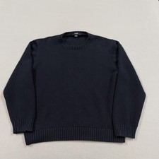 J Crew Sweater Mens Large Blue Crewneck Cotton Knit Pullover Solid Casual
