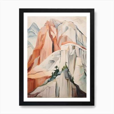 Berg Hua China Berg Gemälde Ein gerahmtes Wandbild Poster Leinwanddruck Bild
