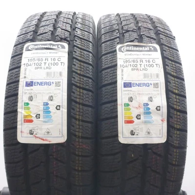 195 65 16C 2x CONTINENTAL 195/65 R16C 104/102T Pneus D'Hiver 2022 VOLL - Photo 1/4