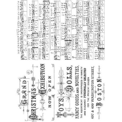 Tim Holtz Cling Gummistempel - Musik & Werbung CMS358
