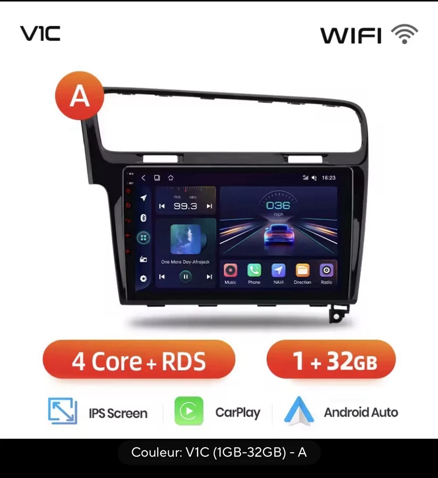 Autoradio Écran CarPlay Android pour VW Golf 7 2013-2017 - Photo 3/4