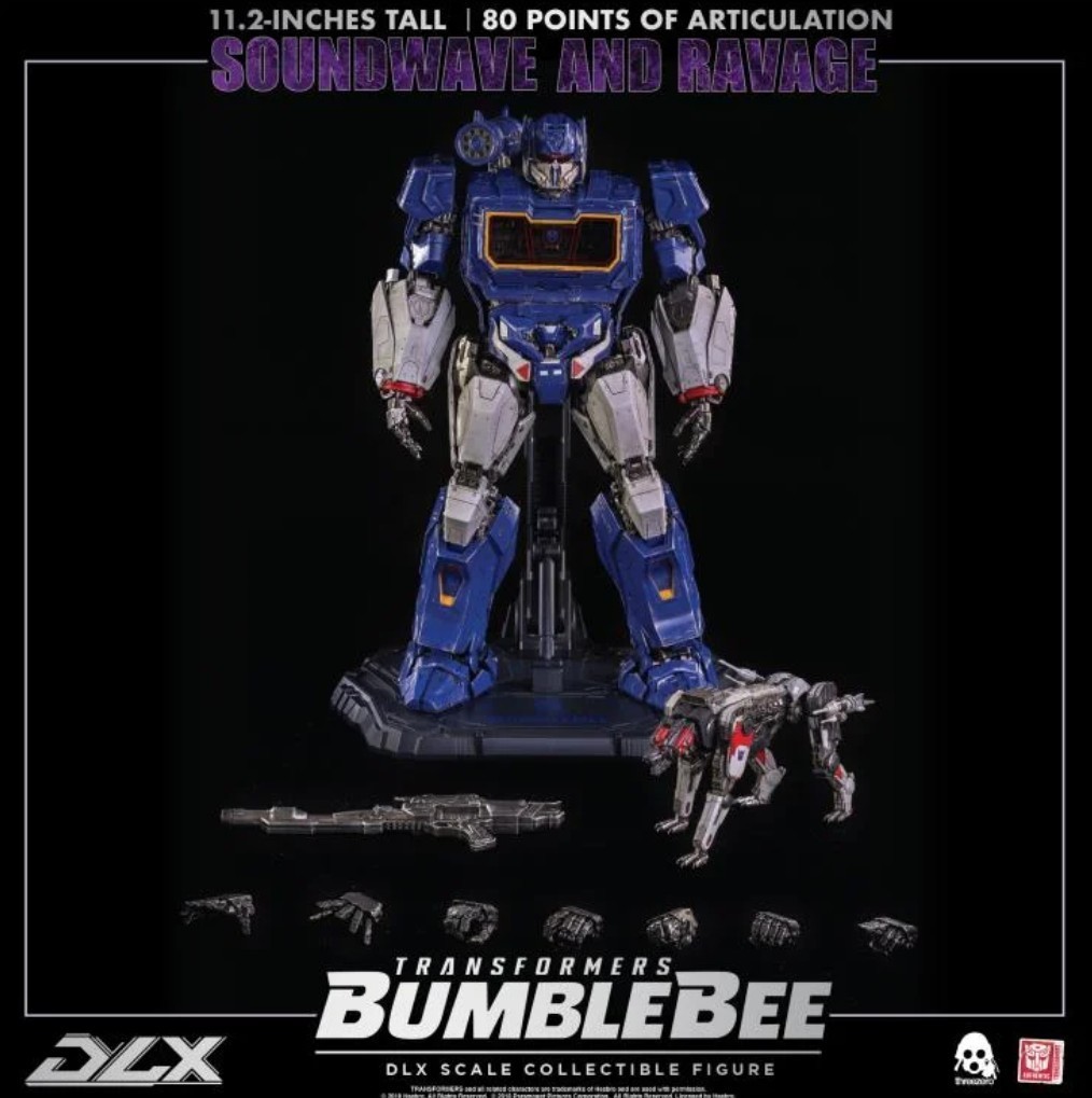 Transformers Soundwave and Ravage フィギュア Transformers Bumblebee Movie DLX Soundwave and Ravage Action