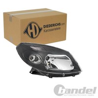 Diederichs Halogen Scheinwerfer Schwarz Rechts Passend FüR Dacia Sandero 4455082
