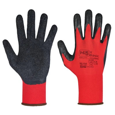 DS SAFETYWEAR ARBEITSSCHUTZPRODUKTE GMBH, IM ROHNWEIHER 14, 53... 12x Paar Hi5 X Basic Handschuhe 3131X rot-schwarz Latexbeschichtung