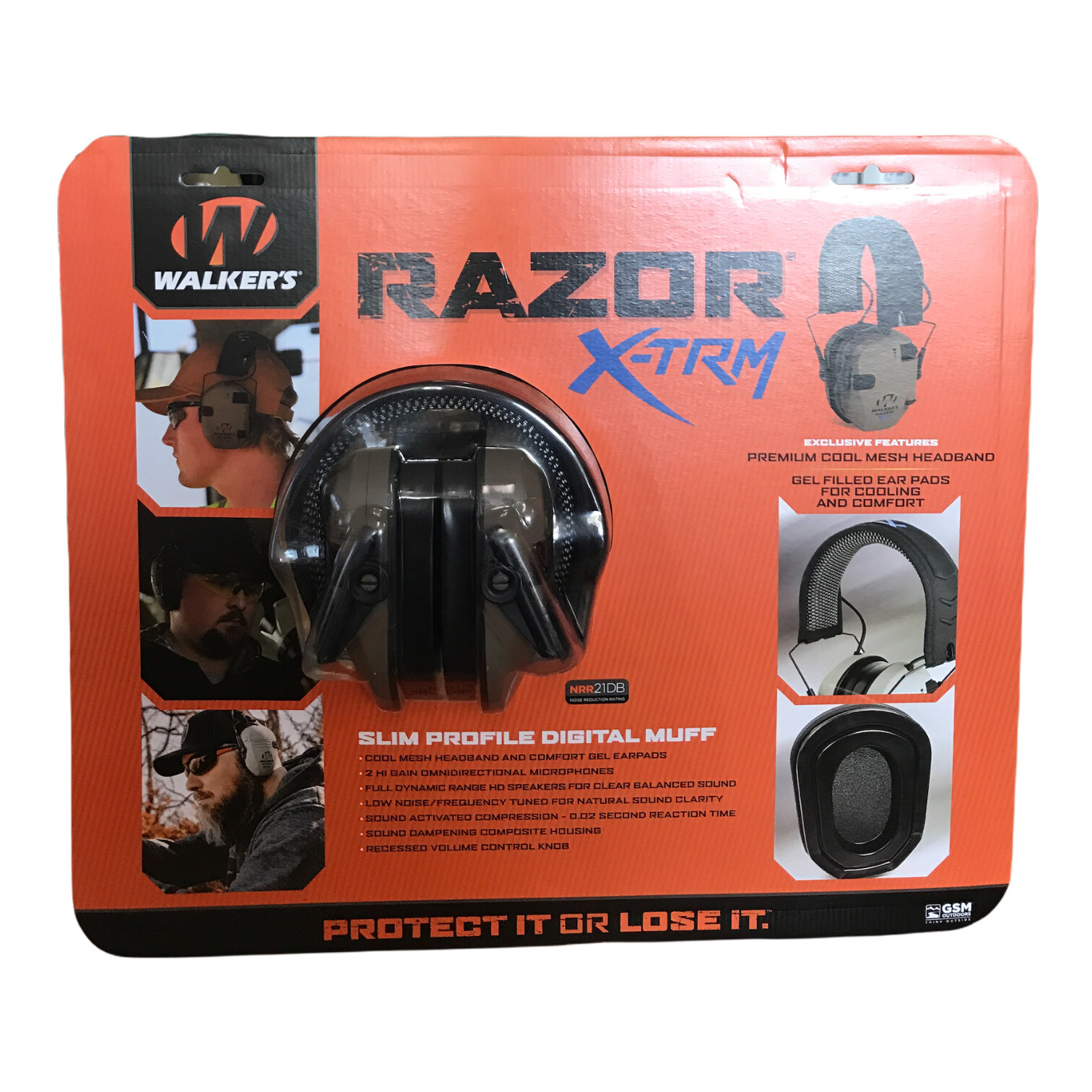 Walkers Razor Xtrm Electronic Low Profile Digital Muff Ear Protection HD Sound for sale online
