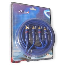 CAVO IMPIANTO AUDIO STEREO AUTORADIO CASSE ACUSTICHE PROLUNGA 2X RCA MASCHIO 5MT